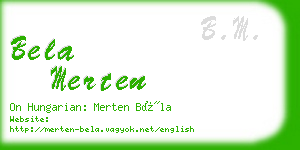 bela merten business card